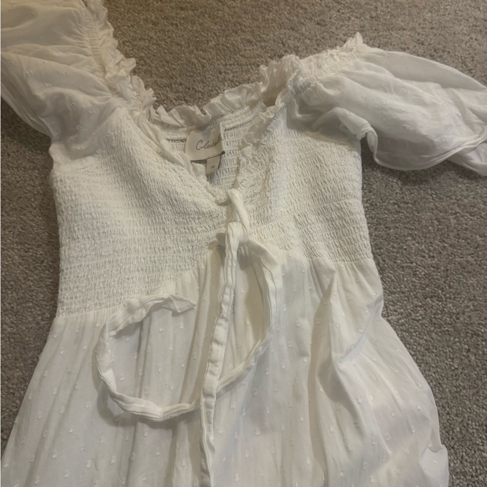 Cleobella White Textured Dress